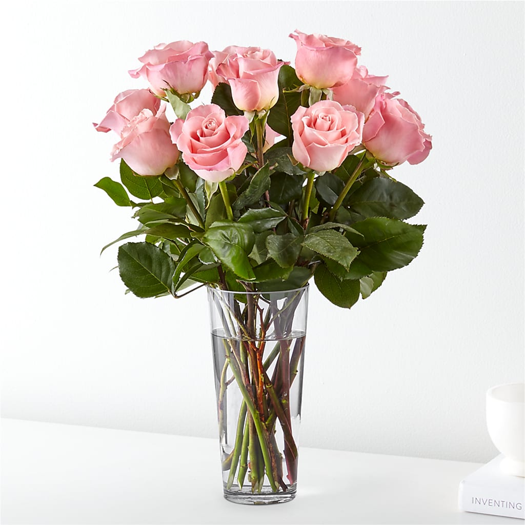 Long Stem Pink Rose Bouquet – Coupeville Florist, Coupeville WA
