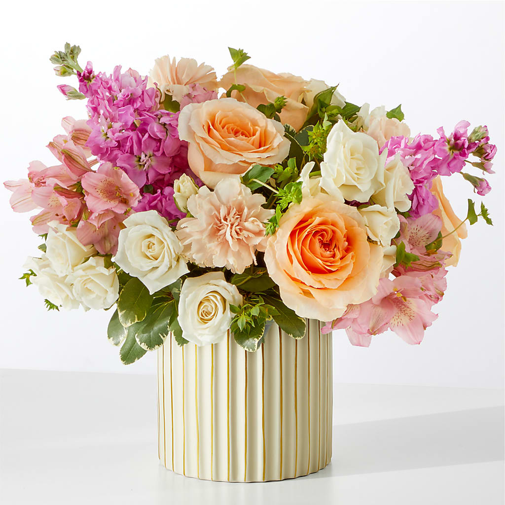 Paradise Bouquet with Ivory Vase – Coupeville Florist, Coupeville WA