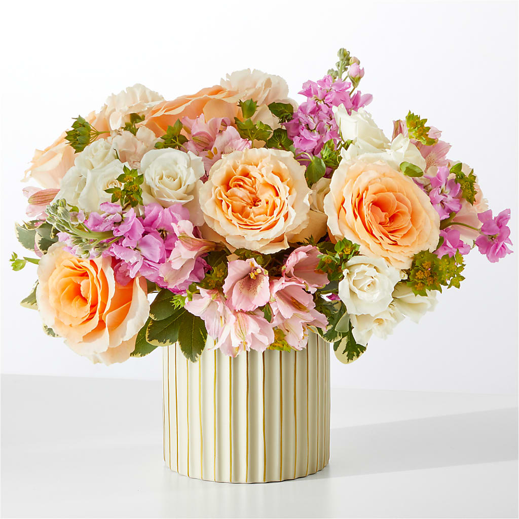 Paradise Bouquet with Ivory Vase – Coupeville Florist, Coupeville WA