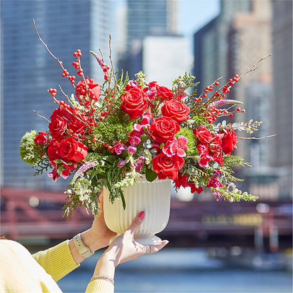 Big Red Bow Bouquet –  Coupeville Florist, Coupeville WA