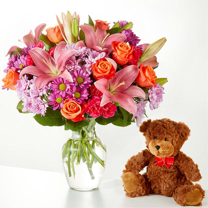 One and Only Bouquet and Bear Bundle –  Coupeville Florist, Coupeville WA
