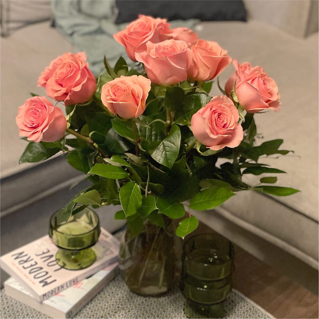 Long Stem Pink Rose Bouquet –  Coupeville Florist, Coupeville WA
