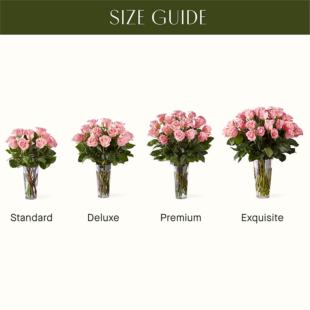 Long Stem Pink Rose Bouquet –  Coupeville Florist, Coupeville WA