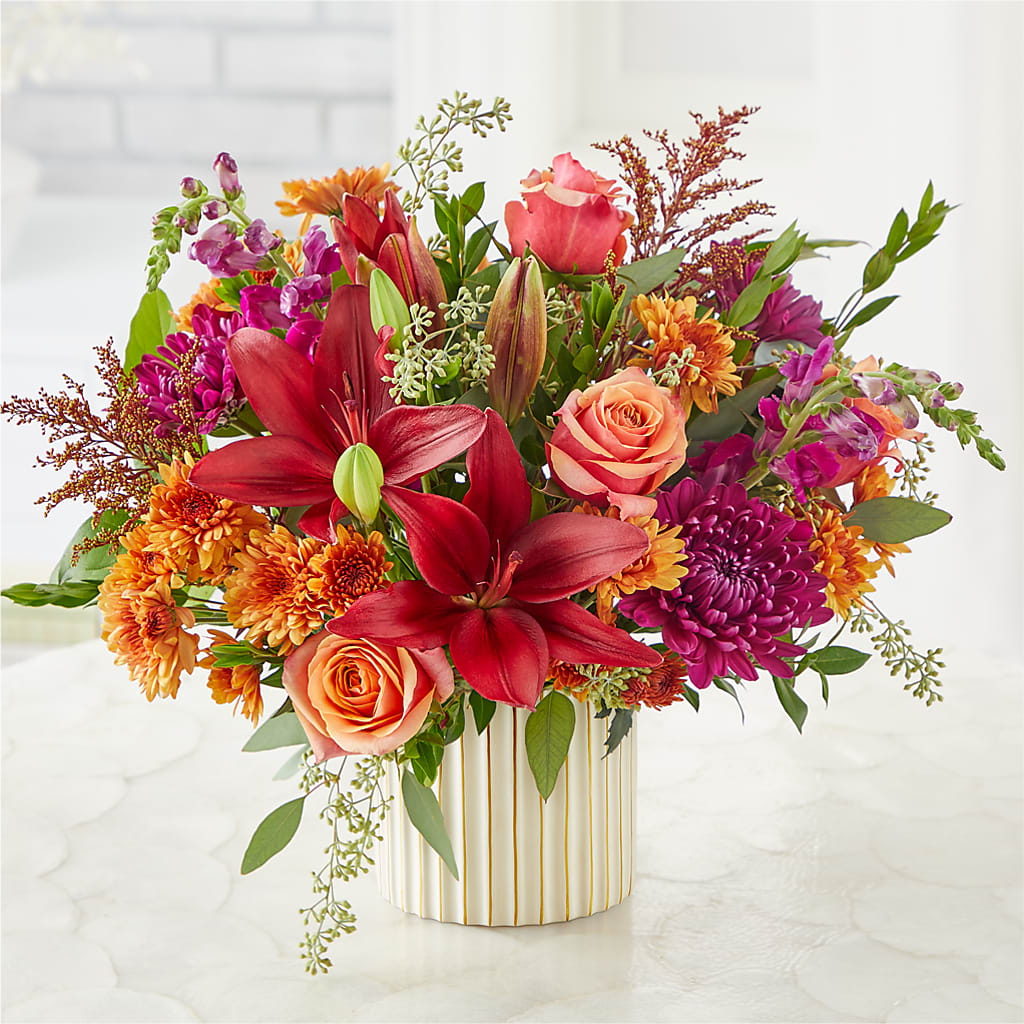 Burgundy Landscape Bouquet –  Coupeville Florist, Coupeville WA