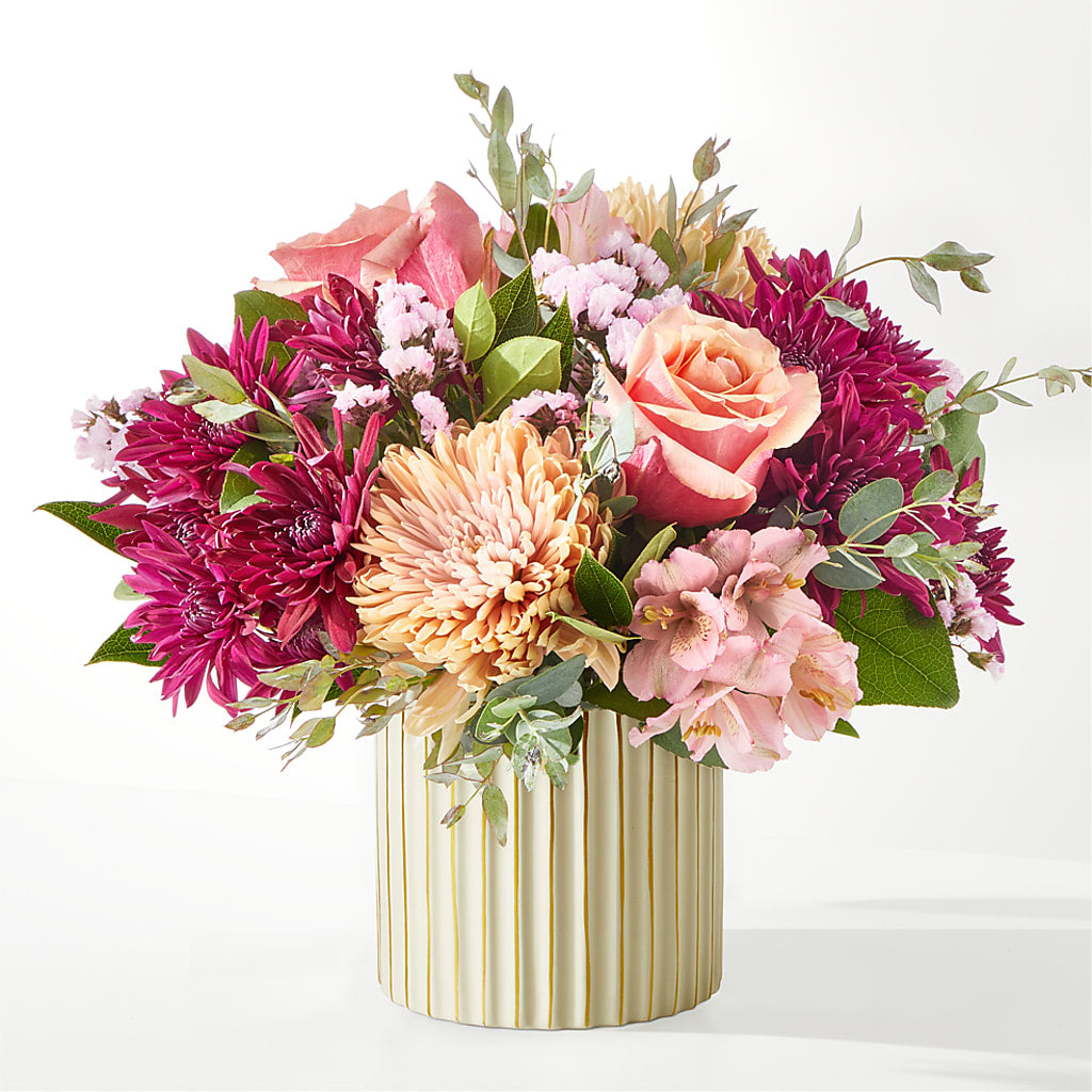 Berry Cobbler Bouquet with Ivory Vase –  Coupeville Florist, Coupeville WA