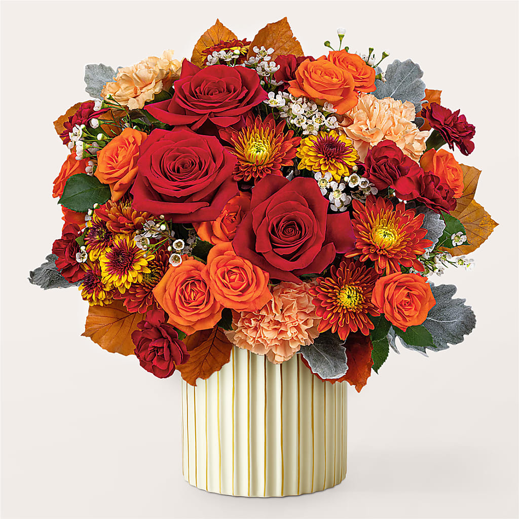 Merlot Bouquet with Ivory Vase –  Coupeville Florist, Coupeville WA