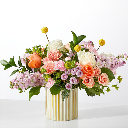 French Market Bouquet with Ivory Vase –  Coupeville Florist, Coupeville WA