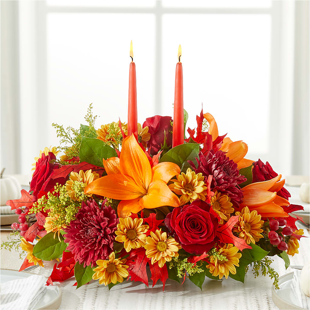 Autumn's Embrace Centerpiece –  Coupeville Florist, Coupeville WA