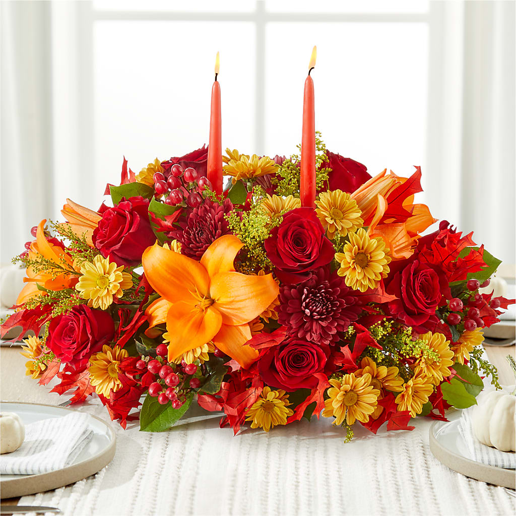 Autumn's Embrace Centerpiece –  Coupeville Florist, Coupeville WA